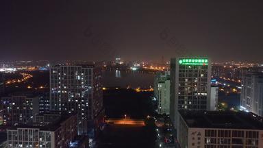 苏州青剑湖经济岛广场公园夜景